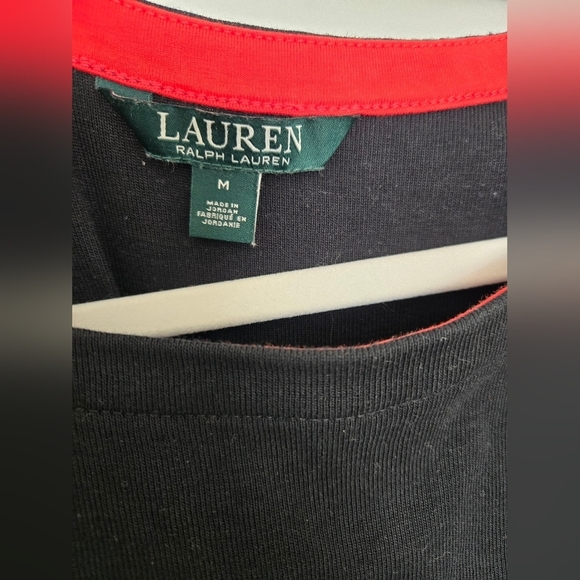 Lauren Ralph Lauren black and White Striped Cotton Dress Preppy Timeless Syle| M - Picture 2 of 5